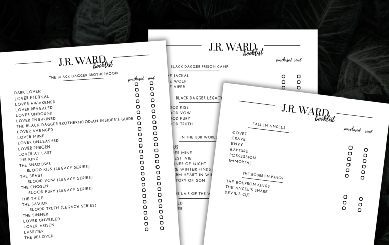 Jr Ward Black Dagger Brotherhood In Order